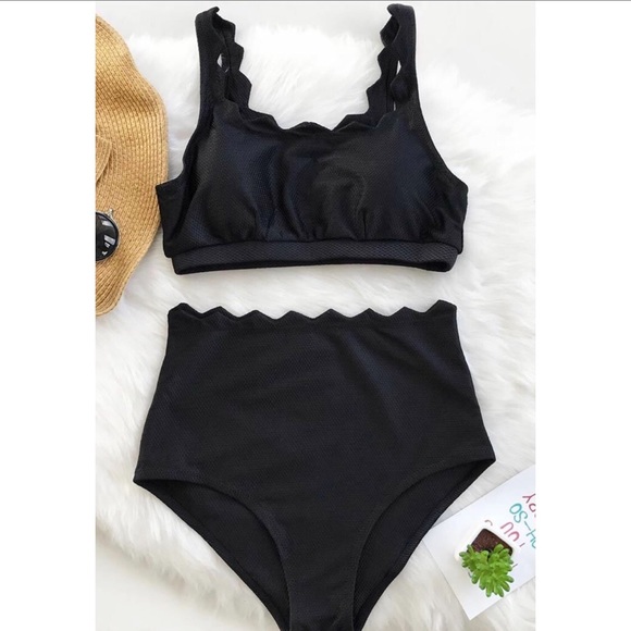 Other - Black 2 Piece High Waisted Bikini - New